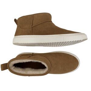 UGG Womens Size 10 US Alameda Mini Chestnut Suede & Shearling Booties U10658